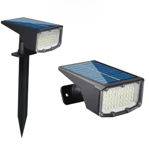 Solar Spot Lights Outdoor 53 LED Solar Landscape Spotlights Waterproof Wall Lights for Walkway Yard Garden Driveway