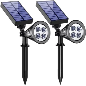 Solar Spotlight Outdoor IP65 Rainproof Ultra Bright Ground Plug Lawn Lamp Household Landscape Courtyard Lamp Garden Tree Light