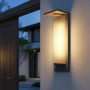 Solar Stainless Steel Cylinder LED Wall Light Warm White Waterproof for Garden Entrance Modern Design