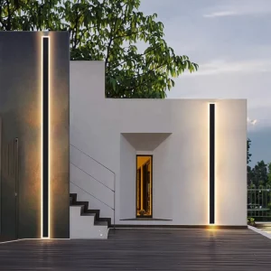 Solar Stainless Steel Exterior Wall Lights with LED, Aluminum, Polycarbonate, and IP65 Waterproof Design