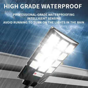 Solar Street Light Outdoor Brightness Waterproof Remote Control All-in-One High Super Bright LED Beads for Road Garden
