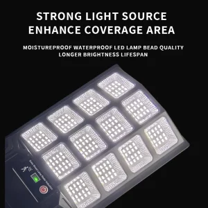 Solar Street Light Outdoor Waterproof LED IP65 ABS for Garden Highway Use Battery DC ROHS Certified Remote Control Wall Mount