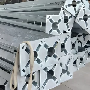 Solar Street Light Pole 6m 8m Octagonal Hot Dip Galvanized Steel 200km/h Wind Resistant Grid Village Road OEM Manufacturer