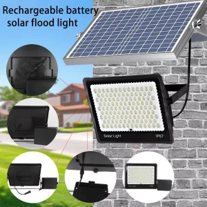 Solar Street Light Remote Control Waterproof IP67 ABS Body Flood Light