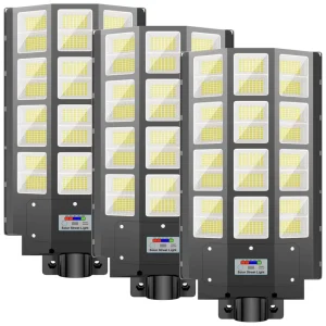 Solar Street Light System with 200W LED for Outdoor Road Lighting Auto Dimming and Dusk to Dawn Operation