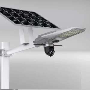 Solar Street Light and Camera Outdoor LED Solar Street Flood Light Lamp with 360 Degree Security CCTV Camera 4G