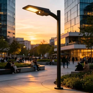 Solar Street Light with 22.5% Hight Conversion Mono Solar Panel 3-Year Warranty IP65 Rating for Outdoor Public Lighting