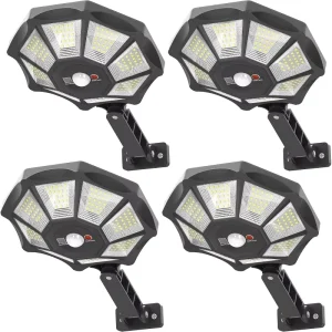 Solar Street Lights Outdoor Motion Sensor Waterproof LED Security Solar Flood Wall Lamp Garden Yard Pathway Dusk to Dawn OEM
