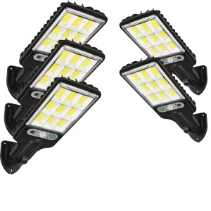 Solar Street Lights Outdoor Waterproof Motion Sensor Wall LED Lamp with 3 Lighting Mode Solar Powered Lights for Garden