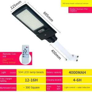 Solar Street Lights Solar Garden Lights Outdoor Lighting IP65 Waterproof and Lightning Protection CE Certification