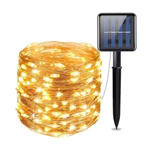 Solar String Fairy Lights Waterproof Outdoor Wreath Solar Light Christmas Garden Lights