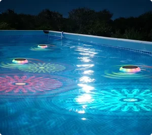 Solar Swimming Pool Light RGB Color Changing Monocrystalline Silicon IP67 Waterproof LED Lamp Remote Control for Outdoor Garden
