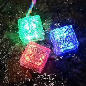 Solar Tile Lamp Square Ice Shaped Decorative Light Solar Buried Lamp IP65 Waterproof Step Outdoor Decoration