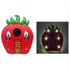 Solar Tomato House LED Garden Light Waterproof Outdoor Decorative Pathway Lamp for Easter Yard Lawn Ornament