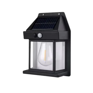 Solar Tungsten Outdoor Wall Lamp with Human Body Induction for Courtyard and Road Lighting Household Use