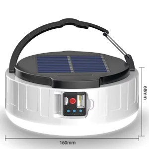 Solar USB-Rechargeable Portable Hanging LED Tent Light for Camping