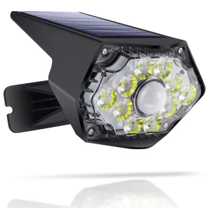 Solar Wall Lamp Spotlight Outdoor LED Flood Light Motion Sensor with Blue Light Angle Adjustment for Garden