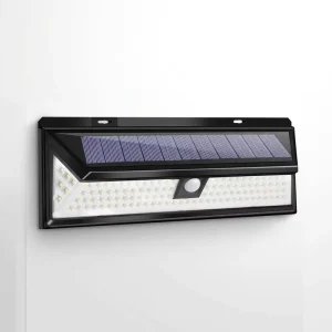 Solar Wall Light 118 LED Motion Sensor Outdoor Security Light Easy Install Solar Powered Light for Porch Yard Fence IP65
