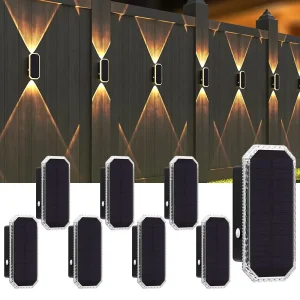 Solar Wall Light Outdoor LED up Down Lighting IP65 Waterproof Motion Sensor 5W 1200mAh OEM ODM