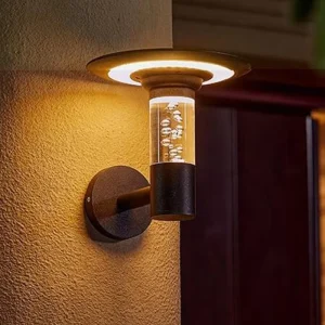 Solar Wall Light UFO IP65 LED Waterproof Dual Color Aluminum Light for Garden, Yard, Hallway, Balcony, Corridor, and Hotel
