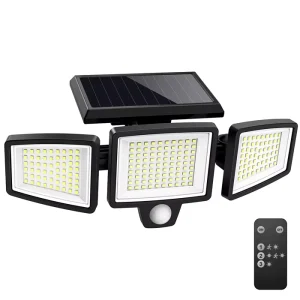 Solar Wall Lights Outdoor 210 LED 2500LM Motion Sensor Lights with Remote Control
