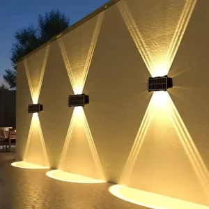 Solar Wall Lights Outdoor Solar Lamp Light Sensing Automatic Charging Sunlight Powered Street Light for Courtyard Garden Decor