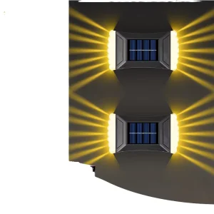 Solar Wall Lights Outdoor Waterproof LED Lighting for House Yard Deck Garage Front Porch