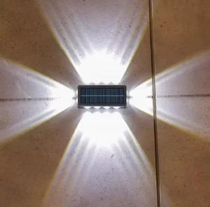 Solar Wall Lights Outdoor Waterproof LED Solar Security Flood Wall Lights with Motion Sensor and Remote for Yard Par Garden