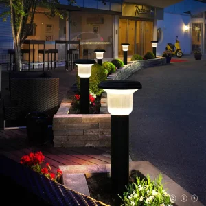 Solar Waterproof 10W IP65 Bollard Light Garden Landscape Light Outdoor Aluminum LED Lawn Light