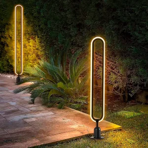 Solar Waterproof IP65 Rated Modern LED Aluminum Lawn Bollard Lights Decorative Outdoor Courtyard Garden Multi Color Temp