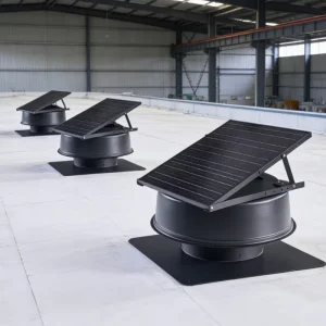 Solar and Electric Powered Roof Axial Fan Ball Bearing Aluminum Alloy 12” Blades 35-40W Turbo Air Cooler