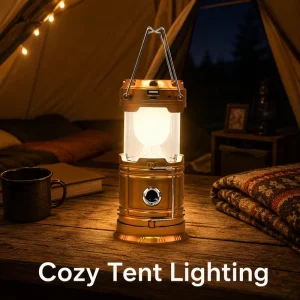 Solar and USB Powered LED Hurricane Camping Lantern Tent Light Outdoor Work Light Portable