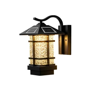 Solar powered Aluminum Outdoor Wall Light Waterproof Courtyard Lamp Modern Chinese Style Patios Gardens Villas Balconies Wall