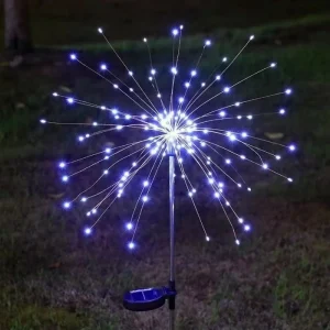 Solar powered Firework Light Dandelion Lamp IP65 Waterproof Outdoor Road and Garden Yard Decoration Light