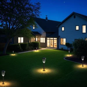 Solar-powered LED European Style Courtyard Lights Outdoor Ground-insert Lamps Lawn Tree Spotlights RGB Ambient Streetlights IP55
