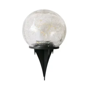 Solar powered LED Floor Lamp with Cracked Glass Design Waterproof Garden Decoration Suitable for Garden Decoration IP65