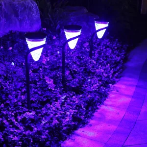 Spike Ip65 Garden Decor Solar Garden Lights Outdoor Decorative Pathway Light RGB LED