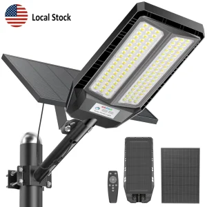 Split-Panel Solar Street Light IP65 Waterproof Outdoor LED Road Lamp with Motion Sensor for Parking