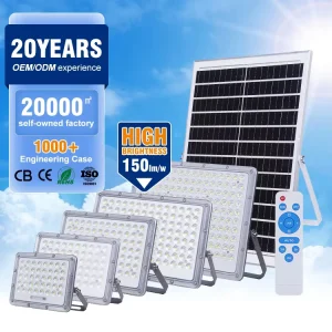 Split Solar Flood Light SMD5054 Wide Angle 50W 100W 200W 300W 400W Waterproof LED