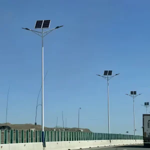 Split Solar LED Street Light with Separate Solar Panel IP65 Rated Aluminum Construction 200W 300W Road Use