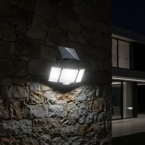 Split Solar Lamps Indoor Outdoor 328 LEDs Motion Sensor Wall Light IP65 Waterproof Security Floodlight with 16.5ft Cable