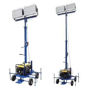 Sport Fields Construction Site Lighting Portable Light Tower 6m 9m 12m IP65 Waterproof Mobile Light Tower 1000w 1500w 5000w
