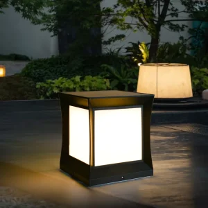 Square Battery Powered Outdoor Solar Lighting 10W 20W 30W 50W Solar Garden Lamp Outdoor Pillar Lamp for Garden Courtyard