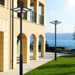 Square IP65 LED Solar Garden and Street Light with Remote Control and Motion Sensor