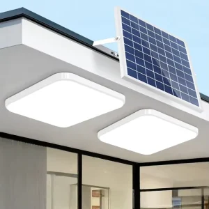 Square Indoor/Outdoor 10W/20W/50W Solar IP65 6000K Daylight LED Ceiling Light for Garden Use