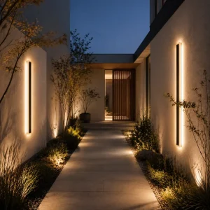 Square Outdoor LED Wall Lamp Aluminum Housing Remote Control Waterproof ETL CETL Listed Commercial Building
