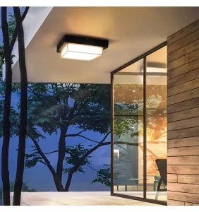 Square Outdoor Waterproof Ceiling Light 3500K-6000K for Terrace