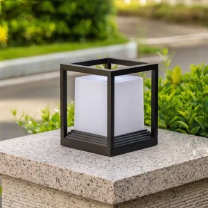 Square Shape Exterior Modern Wall Light E27 Aluminum Outdoor Garden Pillar Lights
