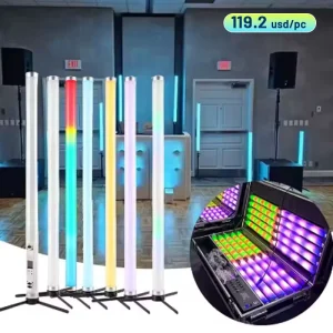 Stage Effect Lights Waterproof Battery LED Tube Light 128*0.25W RGBW with Wireless Remote DMX Control for DJ Wedding