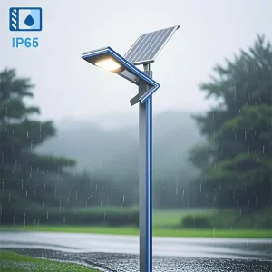 Stainless Iron Solar LED Garden Pole Top Light 30W 3M IP65 Waterproof Outdoor Lawn Street Light Tempered Glass